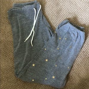 Monrow gold star lounge pants